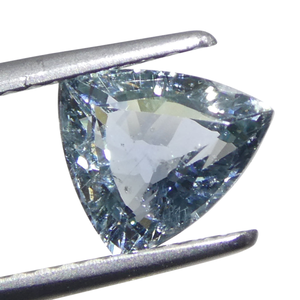 1.41ct Trillion Blue Teal Sapphire from Tanzania, Unheated - Skyjems Wholesale Gemstones