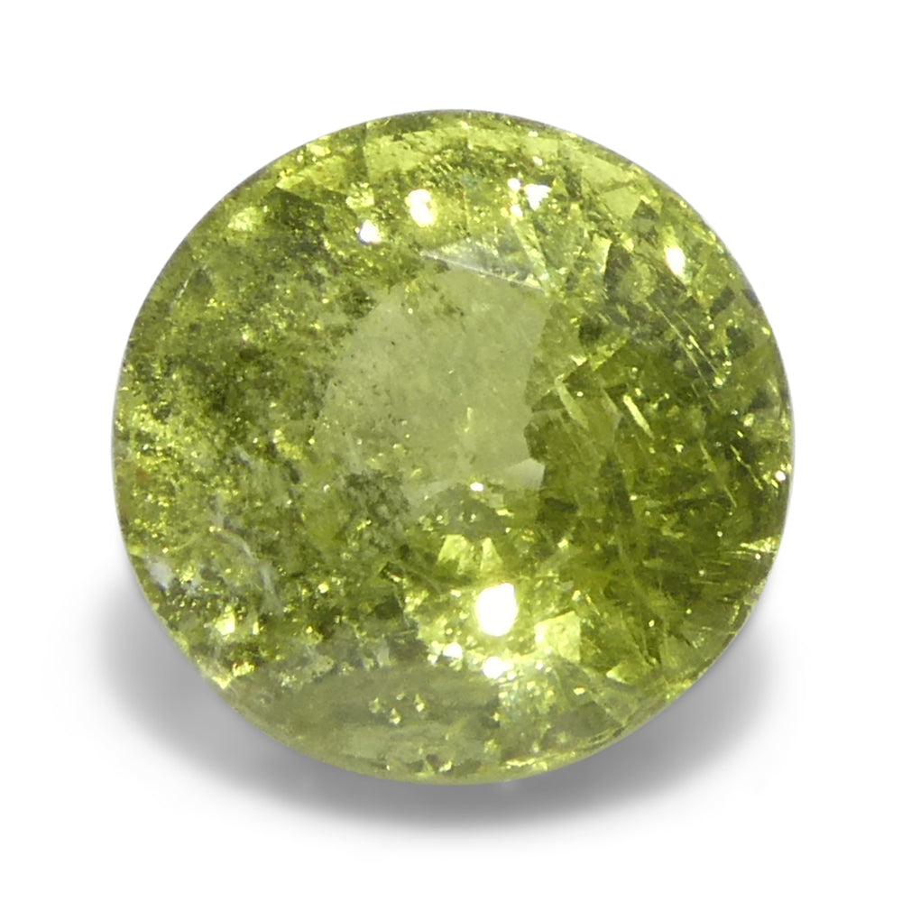 1.56ct Round Yellow Sapphire from Tanzania, unheated natural gemstone by SkyJems Canadian gem specialists