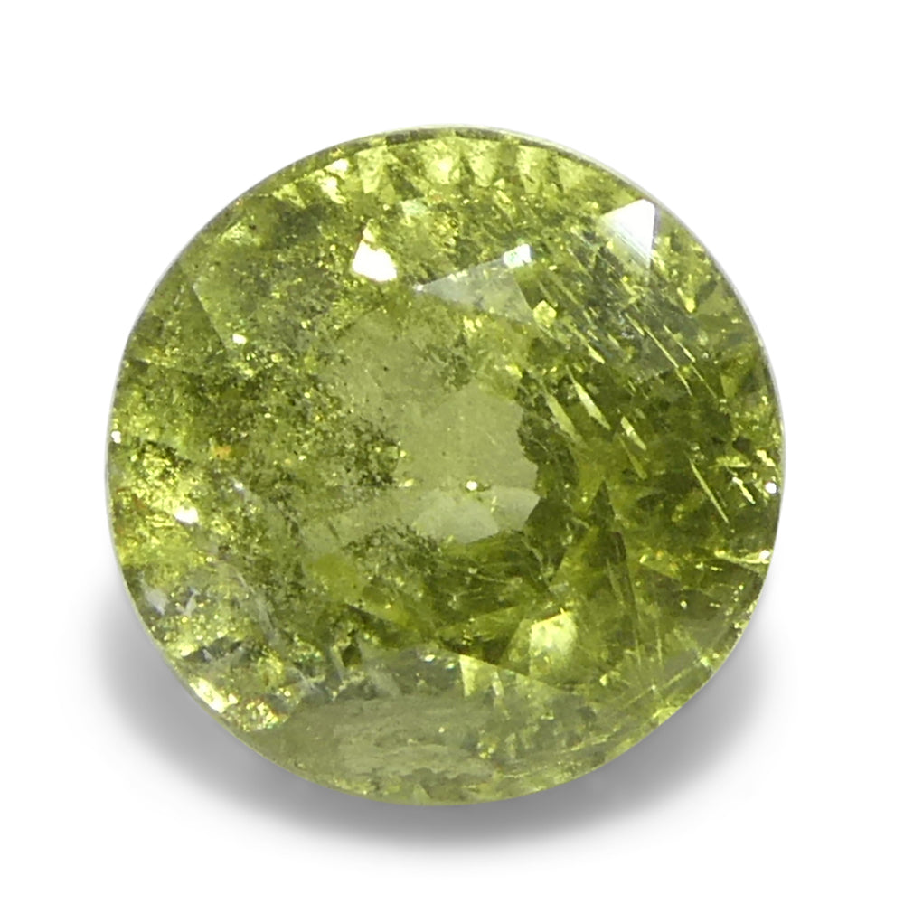 1.56ct Round Yellow Sapphire from Tanzania, Unheated - Skyjems Wholesale Gemstones