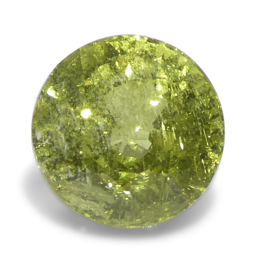 1.56ct Round Yellow Sapphire from Tanzania, Unheated - Skyjems Wholesale Gemstones