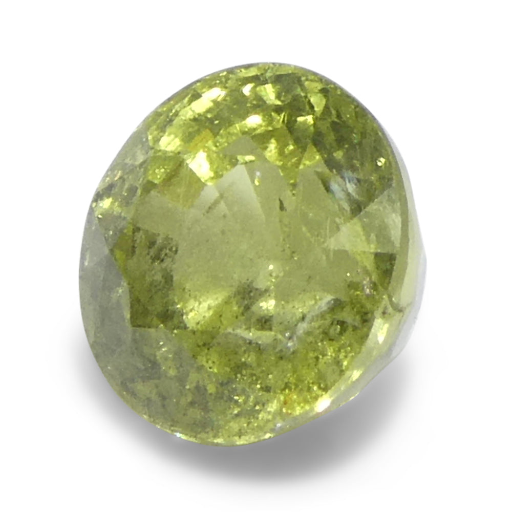 1.56ct Round Yellow Sapphire from Tanzania, Unheated - Skyjems Wholesale Gemstones