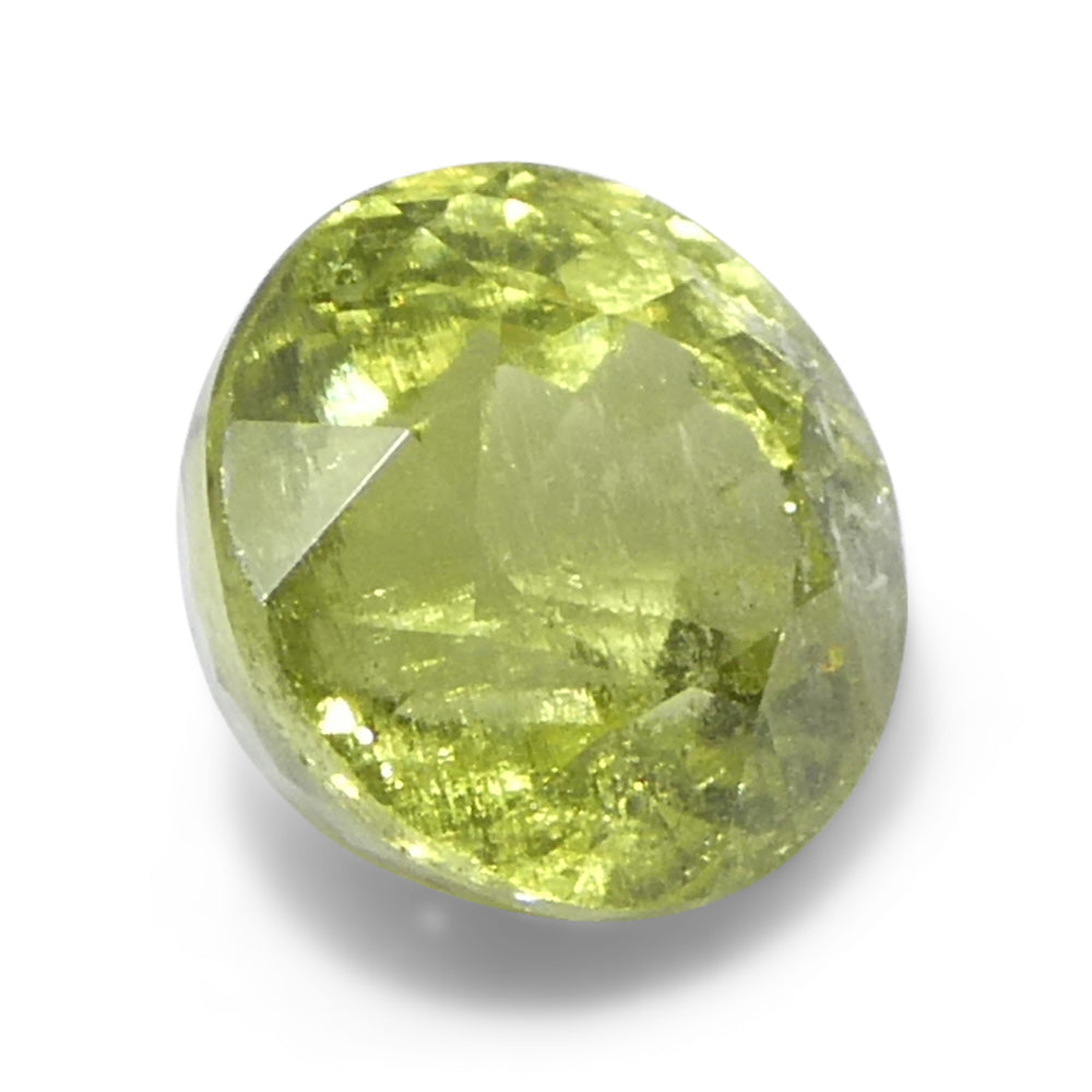 1.56ct Round Yellow Sapphire from Tanzania, Unheated - Skyjems Wholesale Gemstones