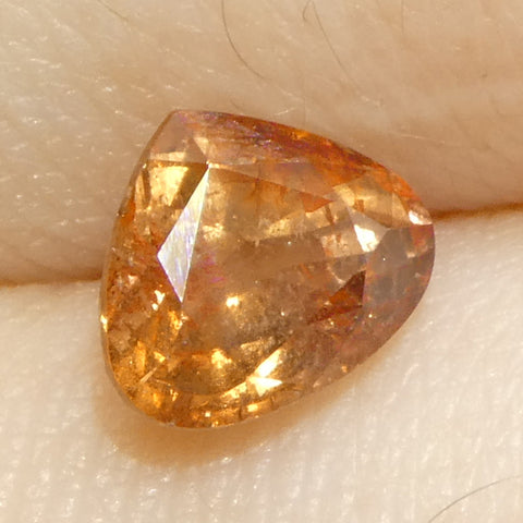 1.85ct Pear Pinkish-Orange Sapphire from Tanzania, Unheated