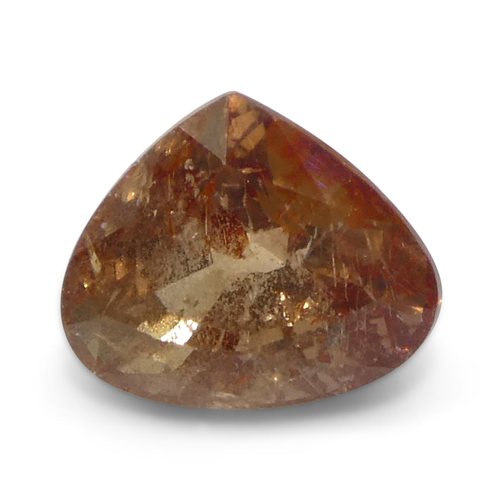 1.85ct Pear Pinkish-Orange Sapphire from Tanzania, Unheated - Skyjems Wholesale Gemstones