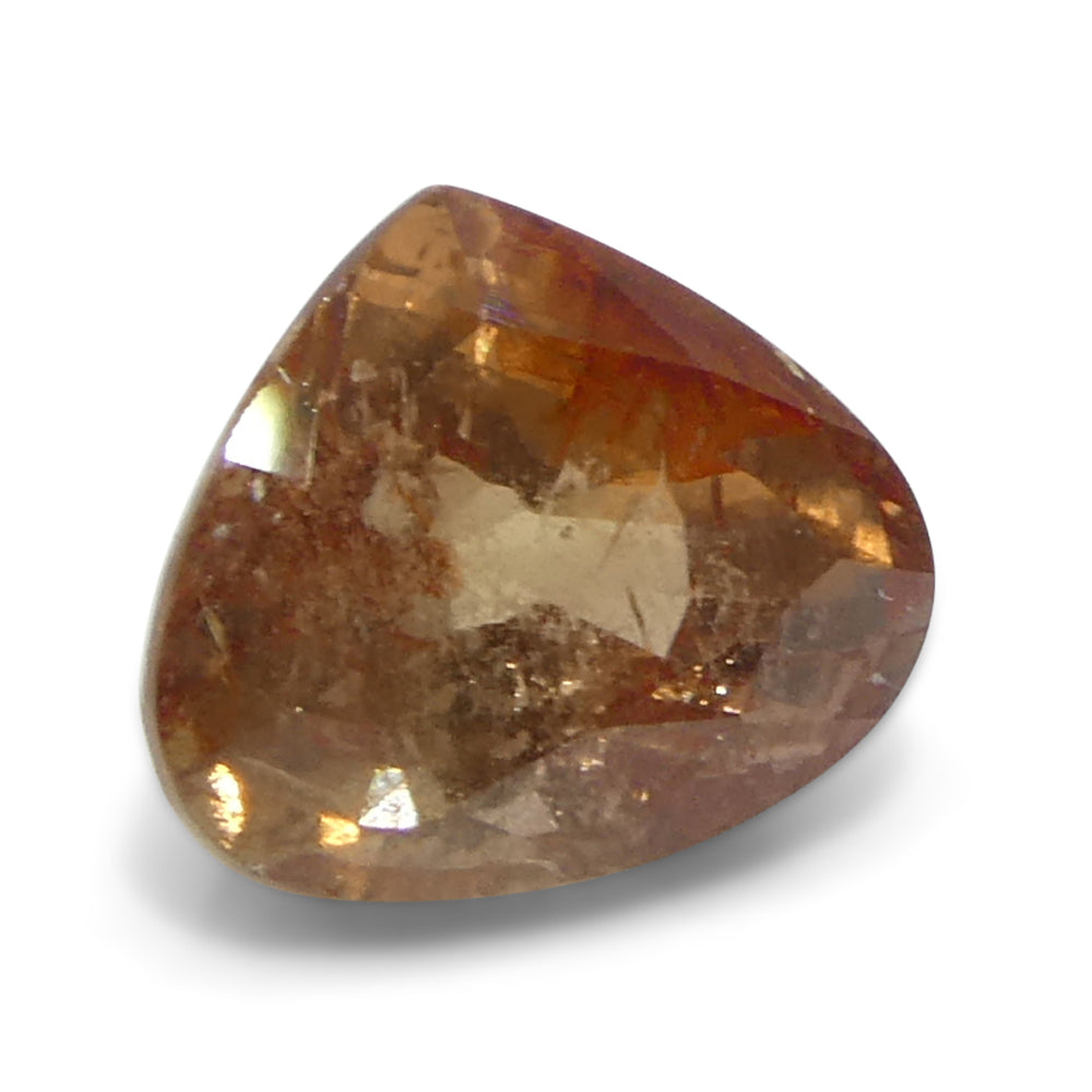 1.85ct Pear Pinkish-Orange Sapphire from Tanzania, Unheated - Skyjems Wholesale Gemstones