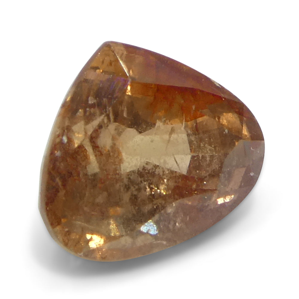 1.85ct Pear Pinkish-Orange Sapphire from Tanzania, Unheated - Skyjems Wholesale Gemstones