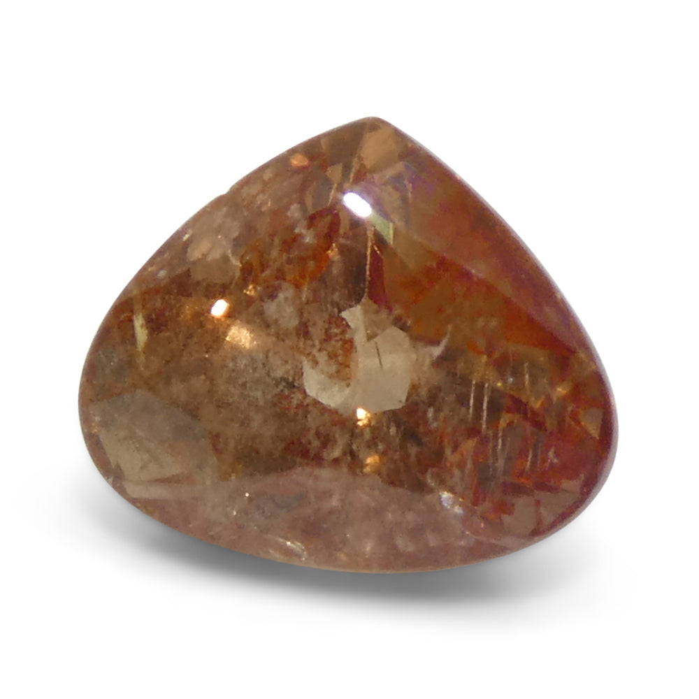 1.85ct Pear Pinkish-Orange Sapphire from Tanzania, Unheated - Skyjems Wholesale Gemstones