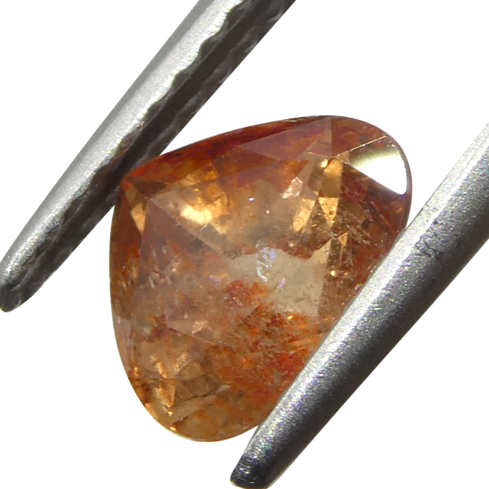 1.85ct Pear Pinkish-Orange Sapphire from Tanzania, Unheated - Skyjems Wholesale Gemstones