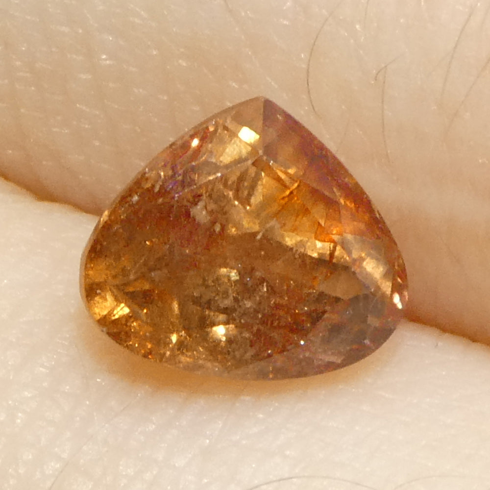 1.85ct Pear Pinkish-Orange Sapphire from Tanzania, Unheated - Skyjems Wholesale Gemstones