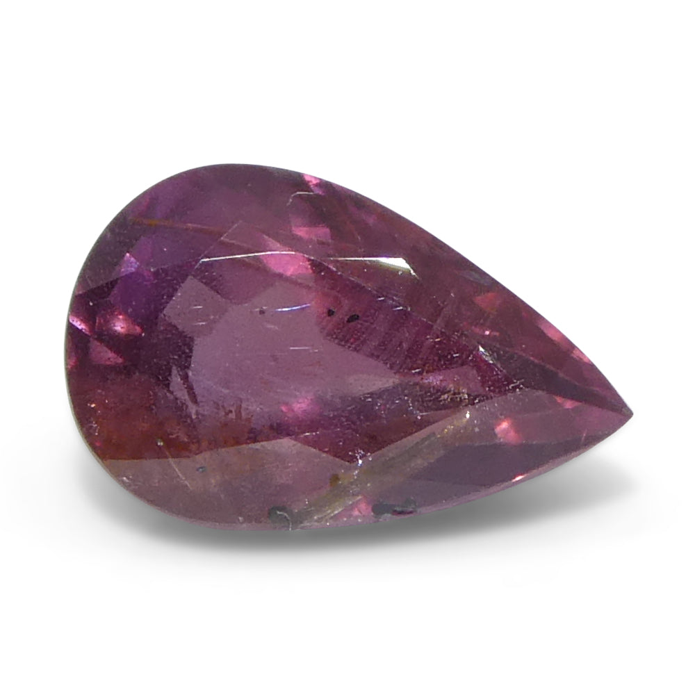 1.87ct Pear Purplish-Pink Sapphire from Tanzania, Unheated - Skyjems Wholesale Gemstones