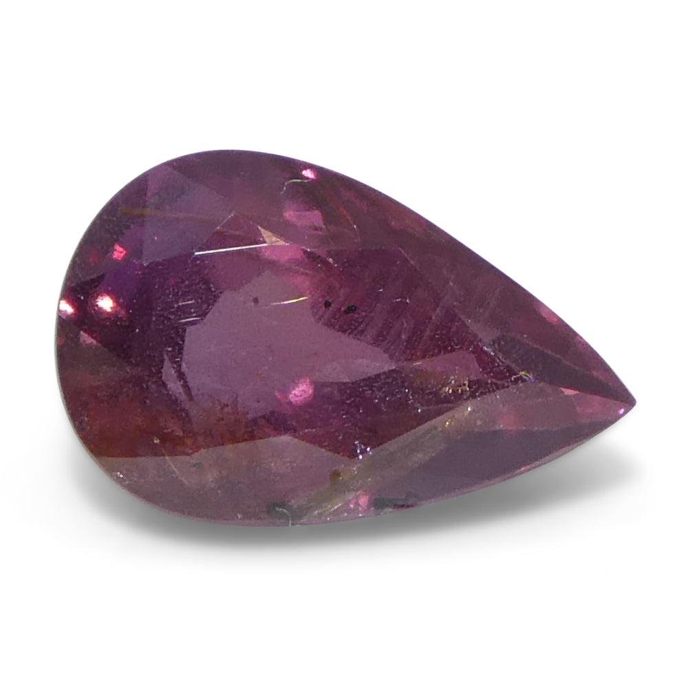 1.87ct Pear Purplish-Pink Sapphire from Tanzania, Unheated - Skyjems Wholesale Gemstones