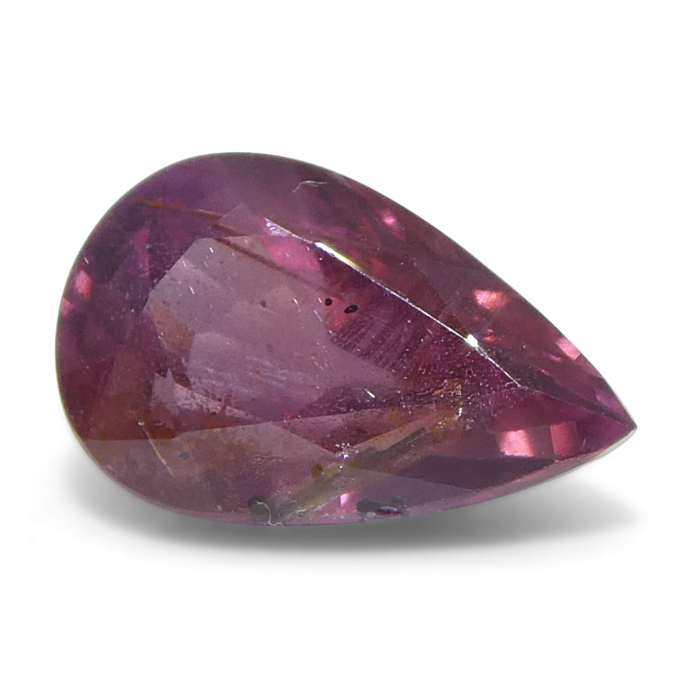 1.87ct Pear Purplish-Pink Sapphire from Tanzania, Unheated - Skyjems Wholesale Gemstones