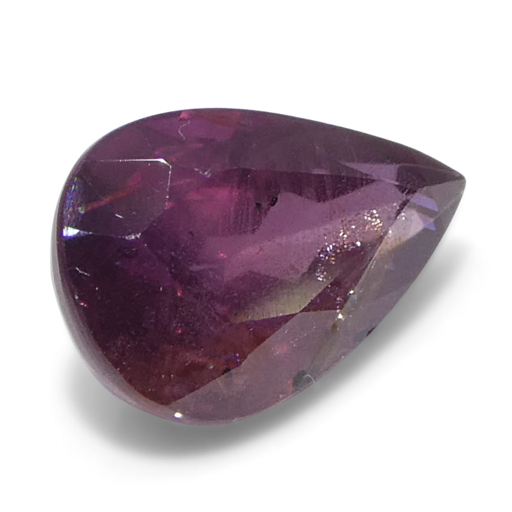 1.87ct Pear Purplish-Pink Sapphire from Tanzania, Unheated - Skyjems Wholesale Gemstones