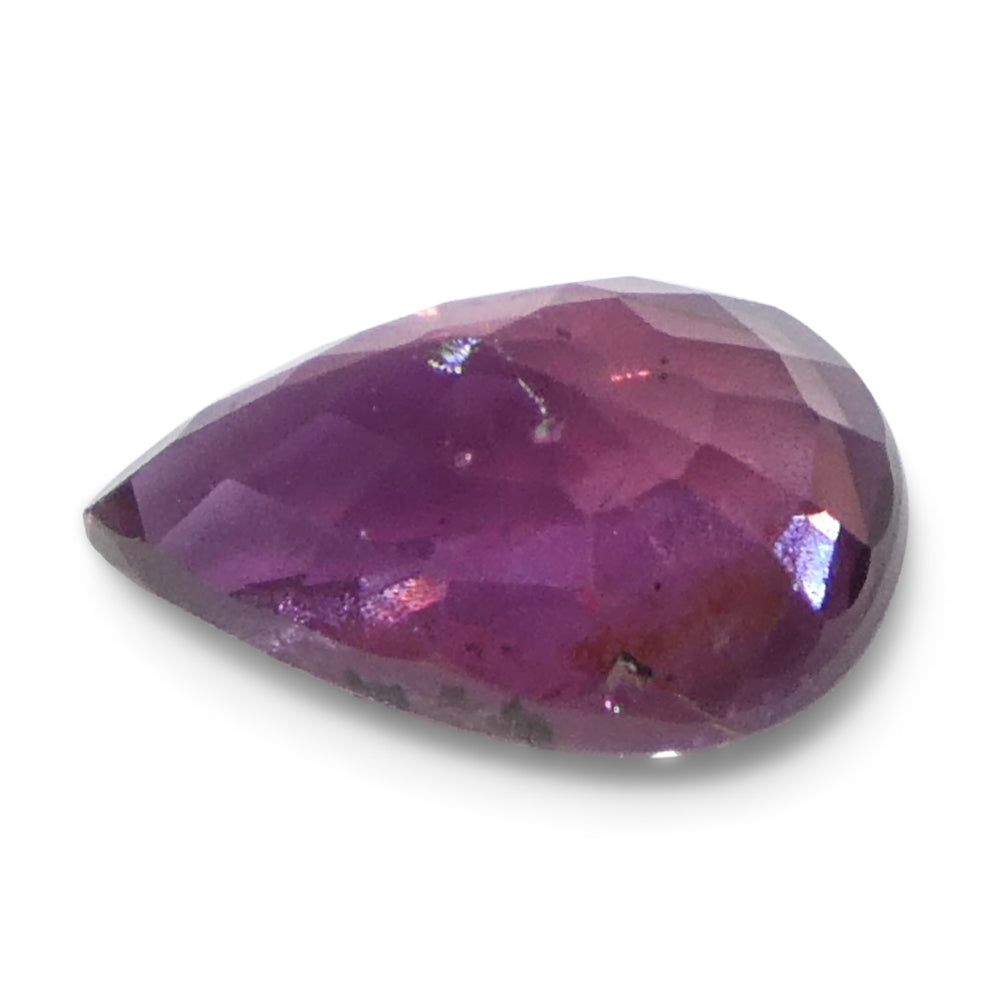 1.87ct Pear Purplish-Pink Sapphire from Tanzania, Unheated - Skyjems Wholesale Gemstones