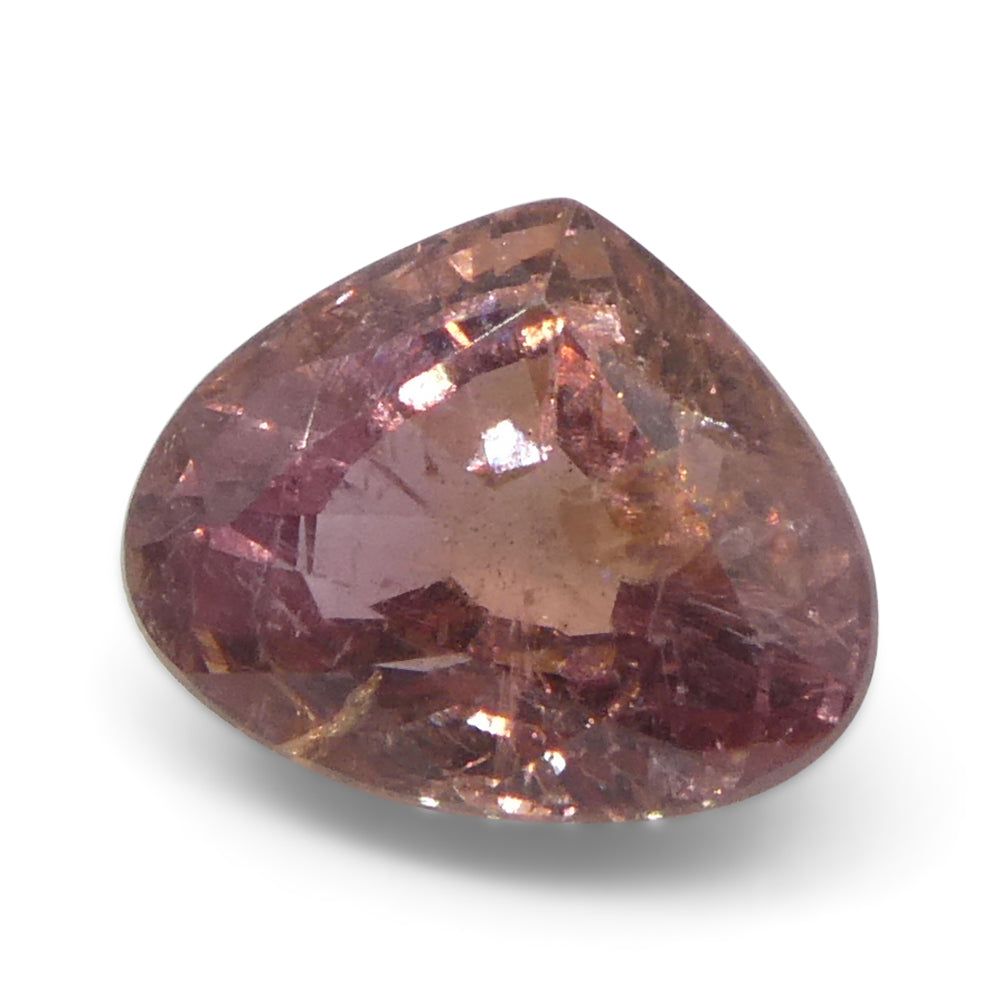 1.38ct Pear Orangy-Pink Padparadscha Sapphire from Tanzania, Unheated - Skyjems Wholesale Gemstones