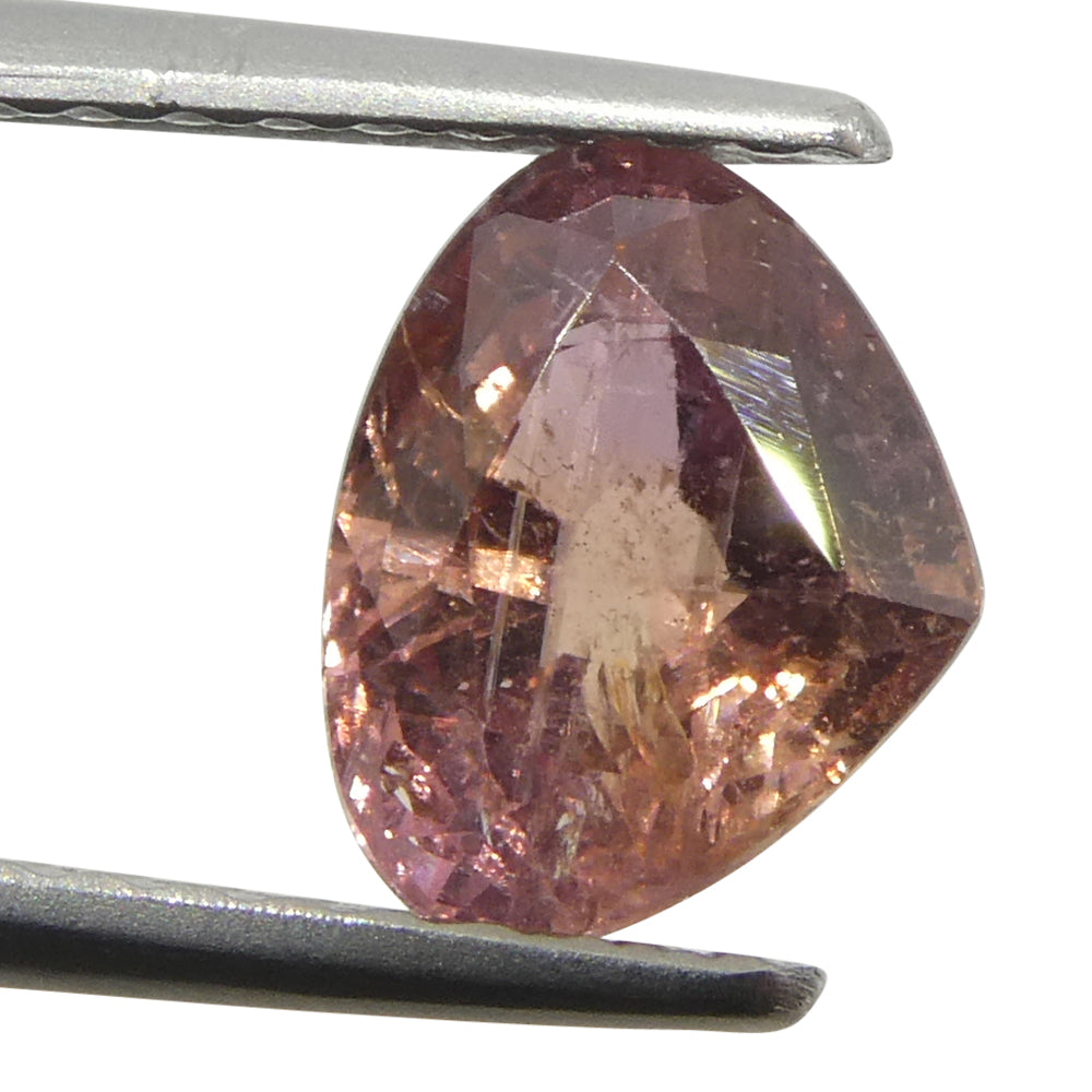 1.38ct Pear Orangy-Pink Padparadscha Sapphire from Tanzania, Unheated - Skyjems Wholesale Gemstones