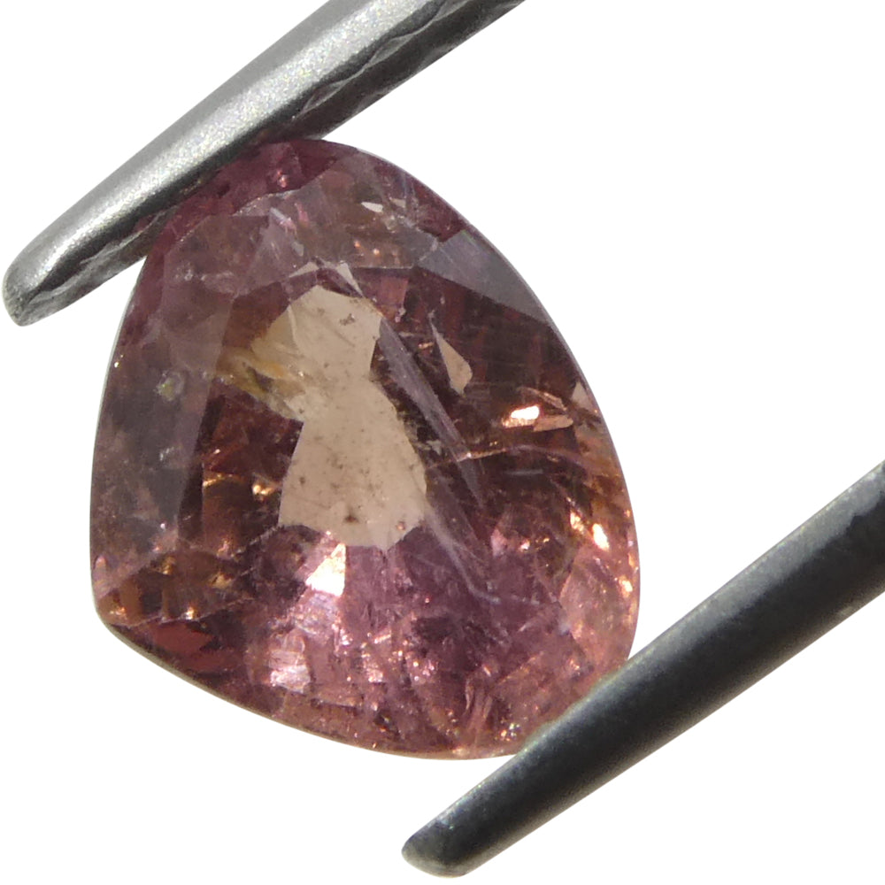 1.38ct Pear Orangy-Pink Padparadscha Sapphire from Tanzania, Unheated - Skyjems Wholesale Gemstones