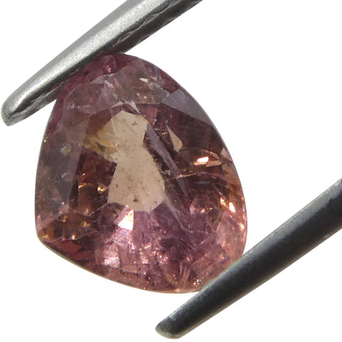 1.38ct Pear Pink Sapphire from Tanzania, Unheated