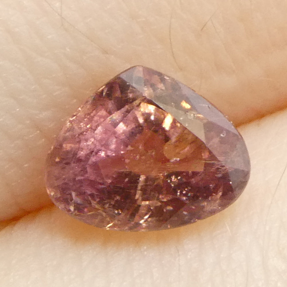 1.38ct Pear Orangy-Pink Padparadscha Sapphire from Tanzania, Unheated - Skyjems Wholesale Gemstones