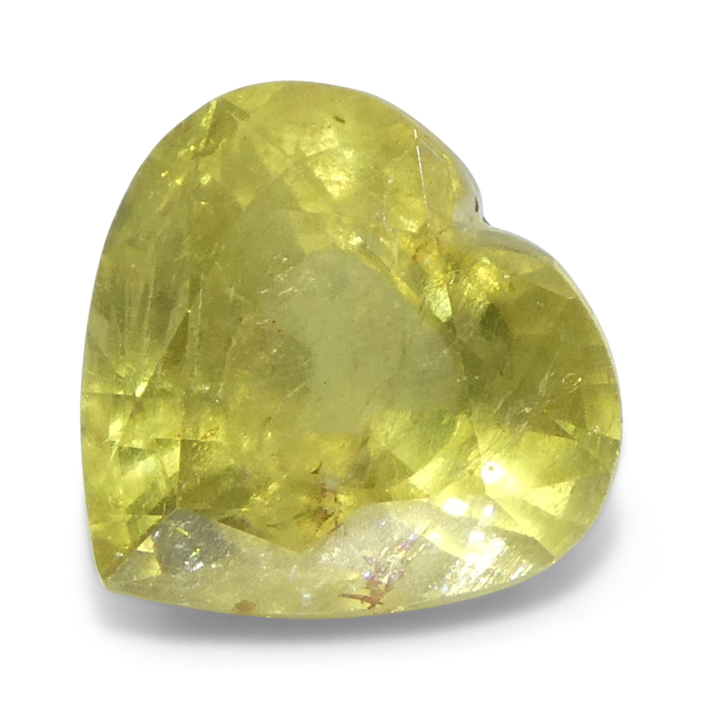 3.99ct Heart Yellow Sapphire from Tanzania, Unheated - Skyjems Wholesale Gemstones