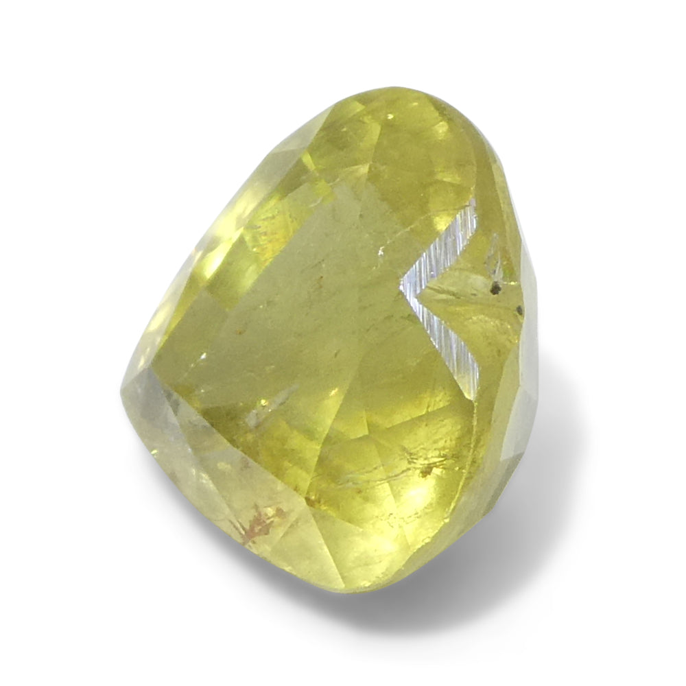 3.99ct Heart Yellow Sapphire from Tanzania, Unheated - Skyjems Wholesale Gemstones