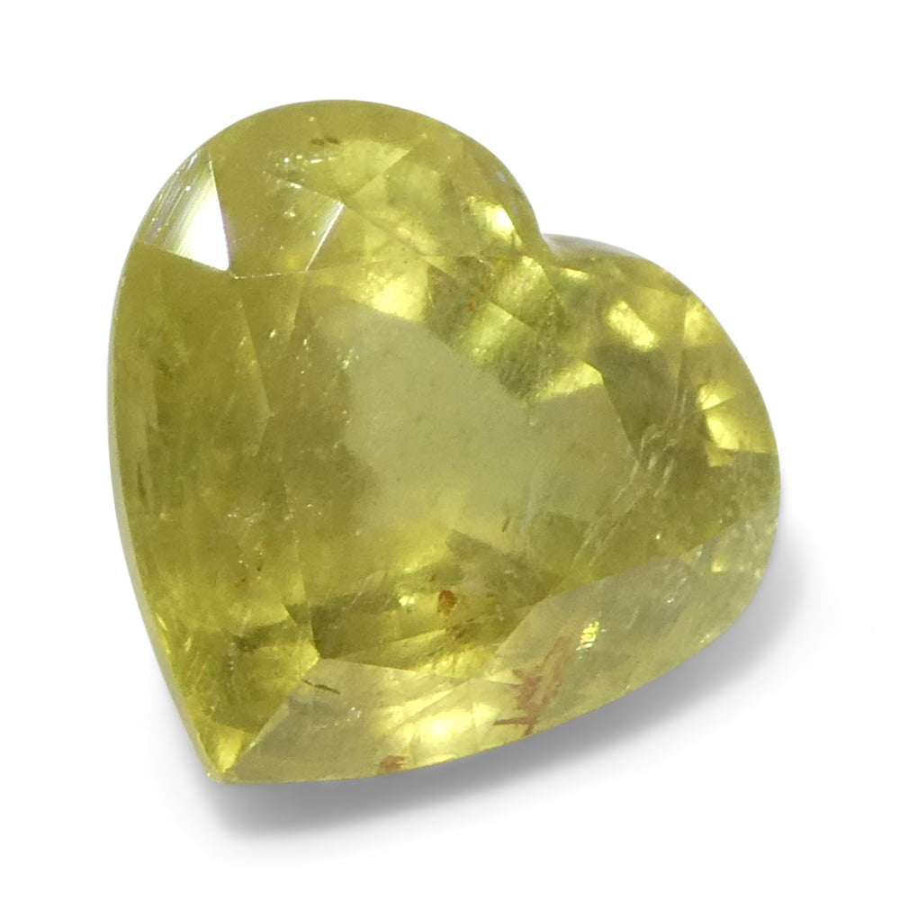 3.99ct Heart Yellow Sapphire from Tanzania, Unheated - Skyjems Wholesale Gemstones