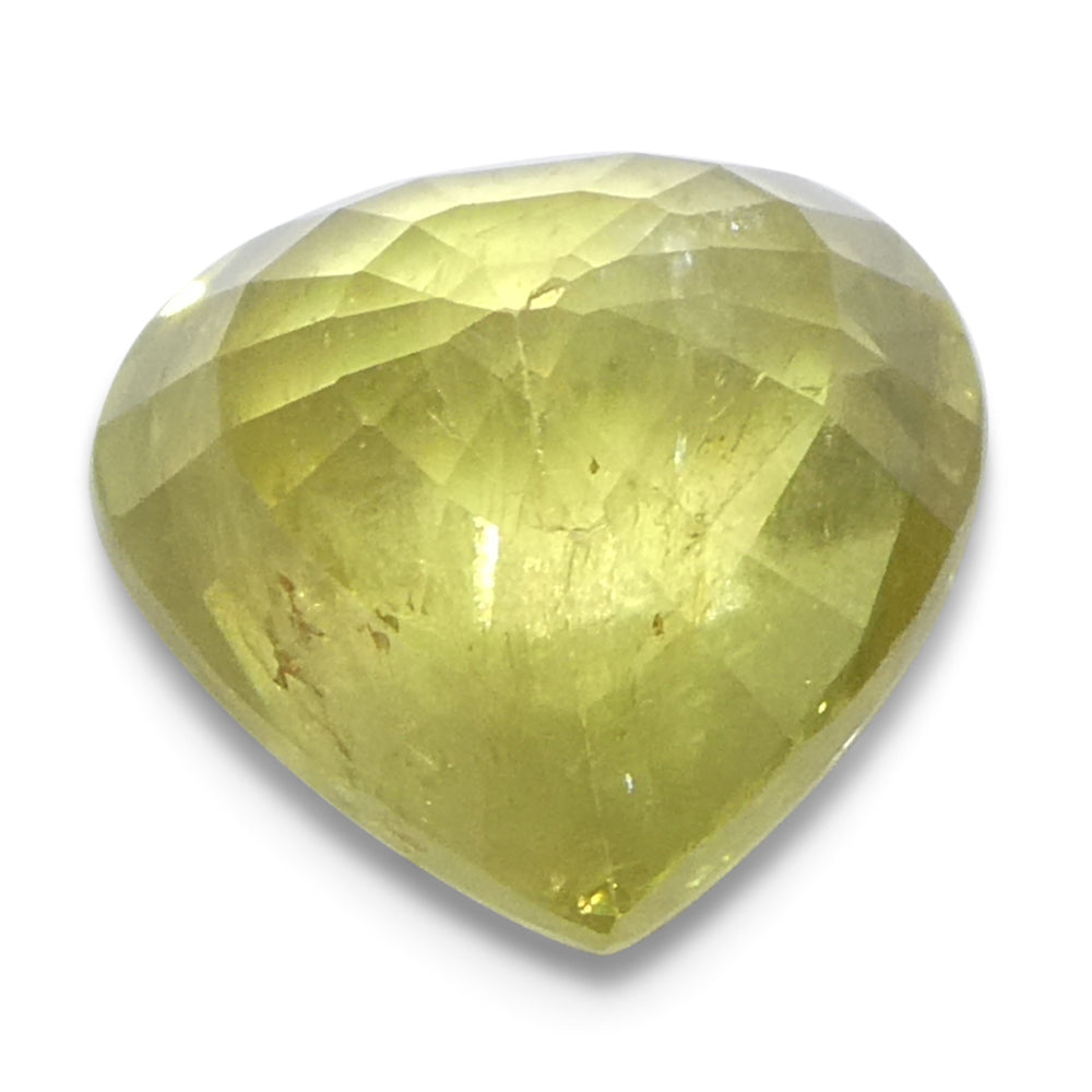 3.99ct Heart Yellow Sapphire from Tanzania, Unheated - Skyjems Wholesale Gemstones