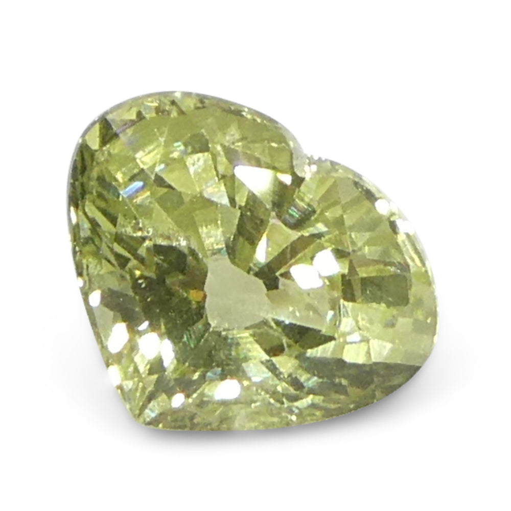 Sapphire 2.02 cts 8.28 x 6.62 x 4.81 mm Heart Greenish-Yellow  $1620