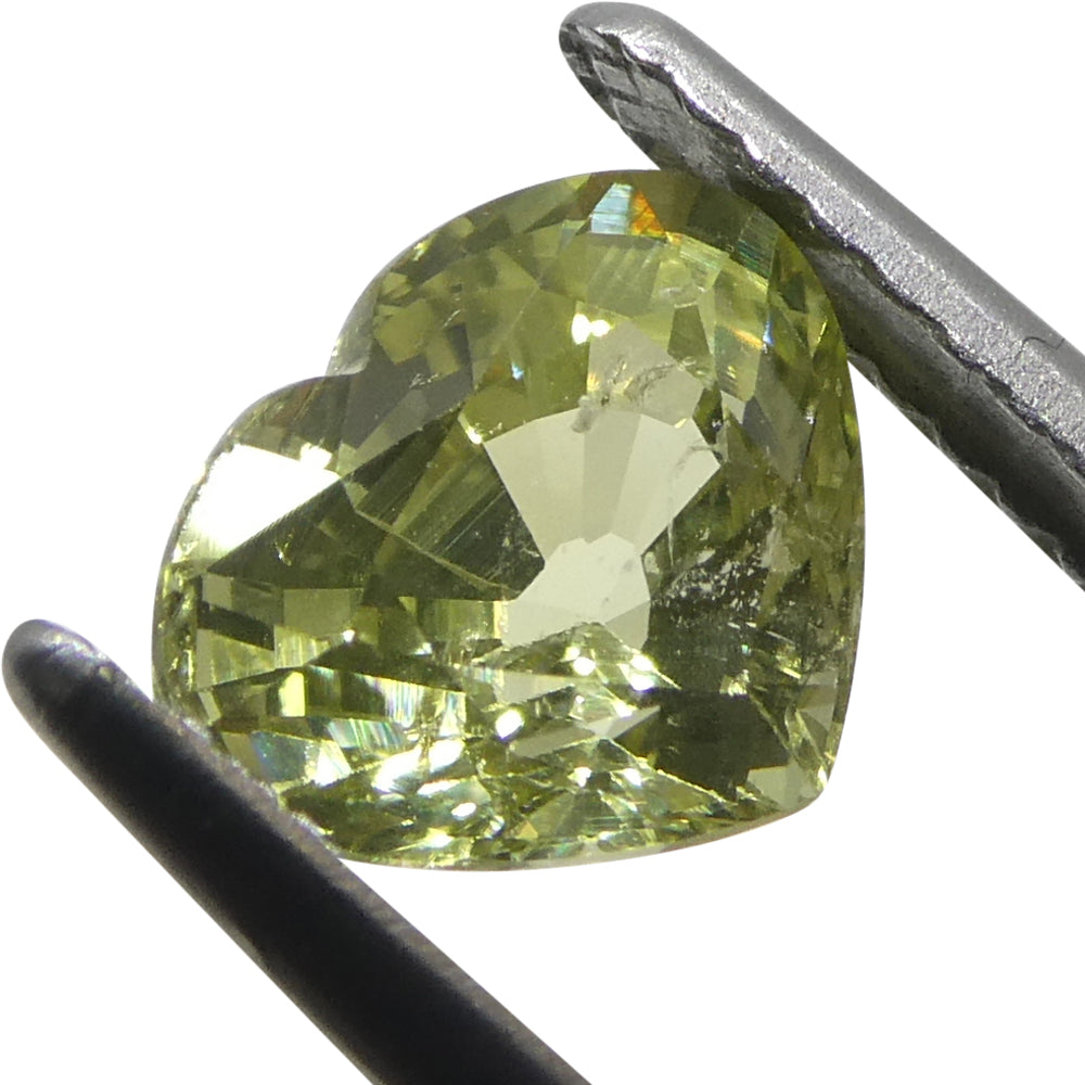 2.02ct Heart-Cut Yellow Sapphire from Tanzania, natural heated gemstone by SkyJems Canadian gem specialists