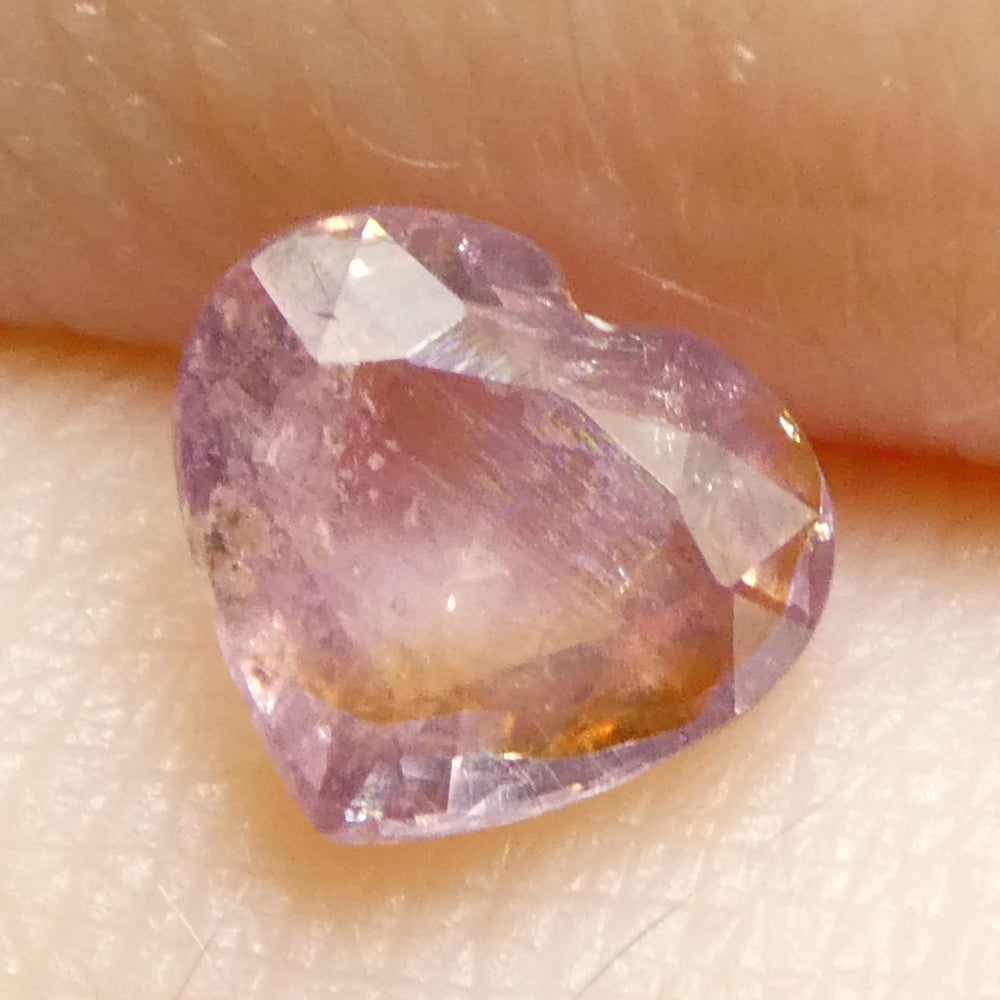 1.05ct Heart Padparadscha Pink Sapphire from Tanzania Unheated - Skyjems Wholesale Gemstones