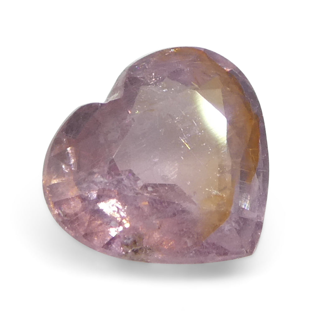 1.05ct Heart Padparadscha Pink Sapphire from Tanzania Unheated - Skyjems Wholesale Gemstones