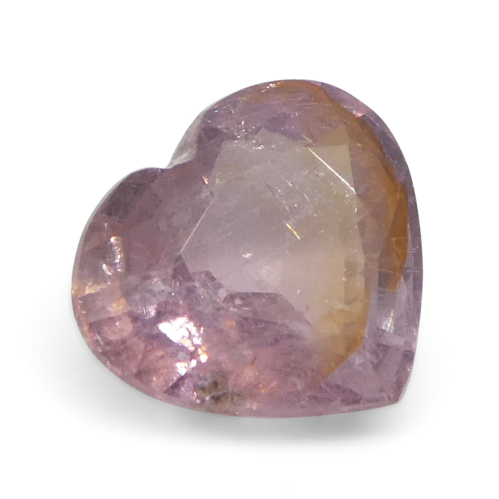 1.05ct Heart Padparadscha Pink Sapphire from Tanzania Unheated - Skyjems Wholesale Gemstones