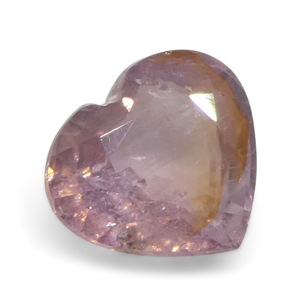 1.05ct Heart Padparadscha Pink Sapphire from Tanzania Unheated - Skyjems Wholesale Gemstones