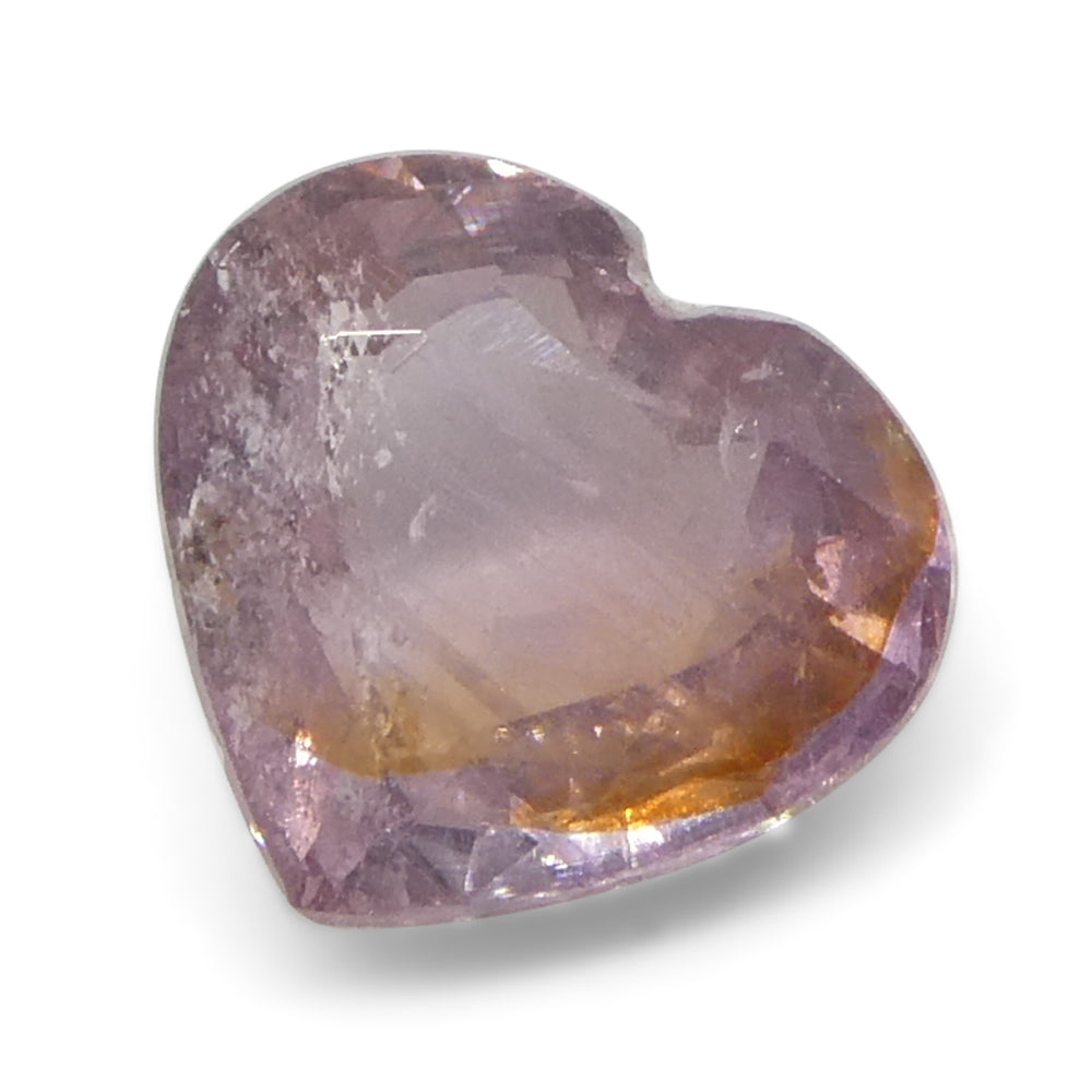 1.05ct Heart Padparadscha Pink Sapphire from Tanzania Unheated - Skyjems Wholesale Gemstones