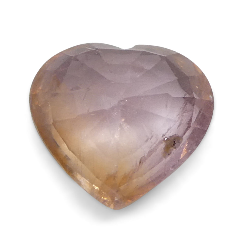 1.05ct Heart Padparadscha Pink Sapphire from Tanzania Unheated - Skyjems Wholesale Gemstones