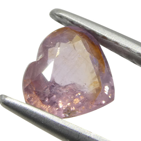 1.05ct Heart Padparadscha Pink Sapphire from Tanzania Unheated