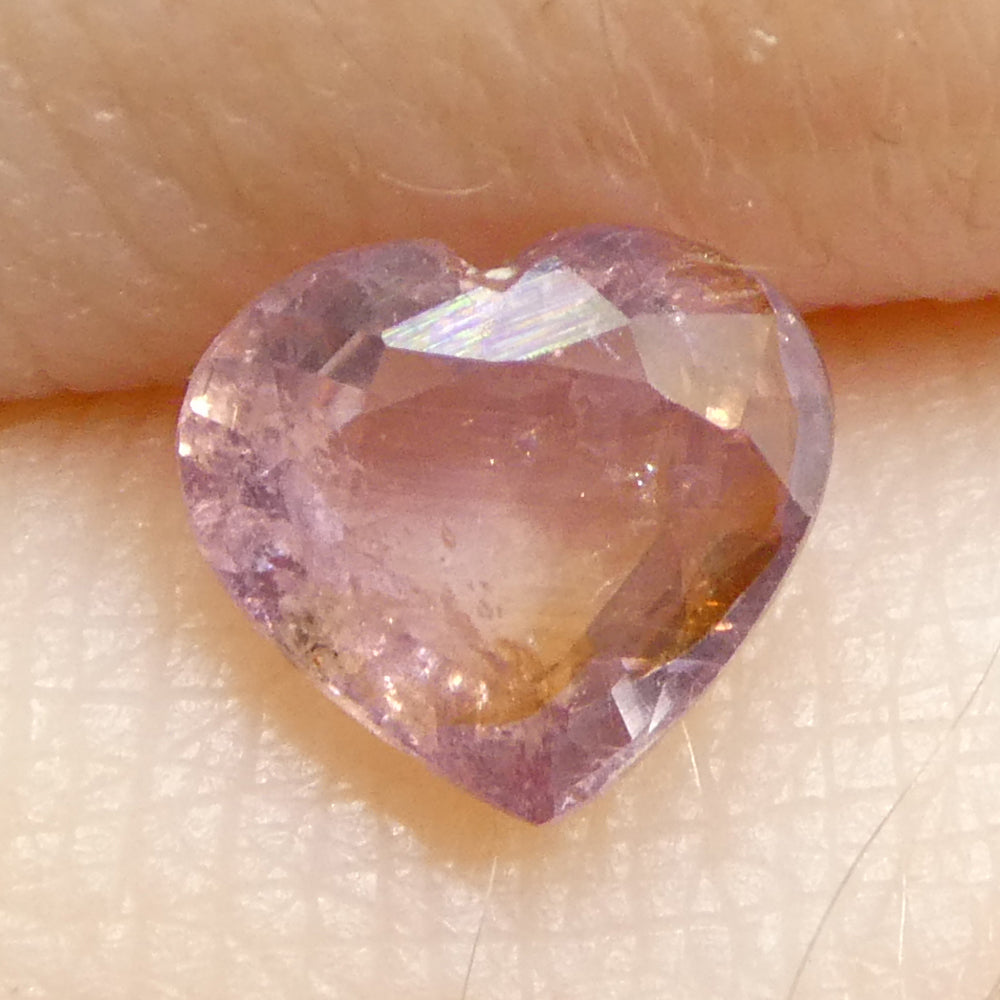 1.05ct Heart Padparadscha Pink Sapphire from Tanzania Unheated - Skyjems Wholesale Gemstones