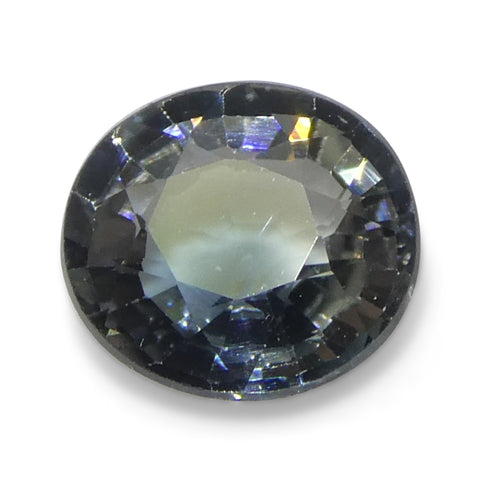 0.99ct Oval Teal Blue/White Parti-Colour Sapphire from Tanzania