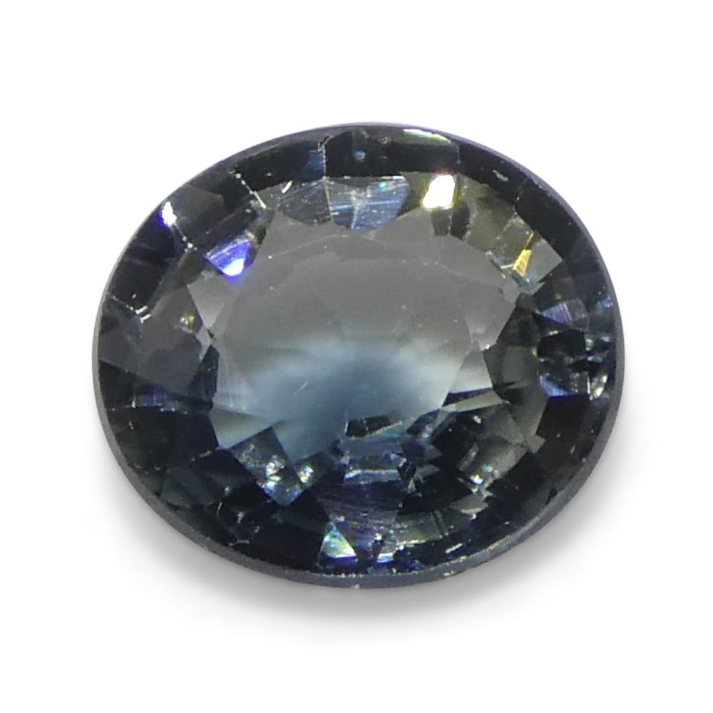 0.99ct Oval Teal Blue/White Parti-Colour Sapphire from Tanzania - Skyjems Wholesale Gemstones