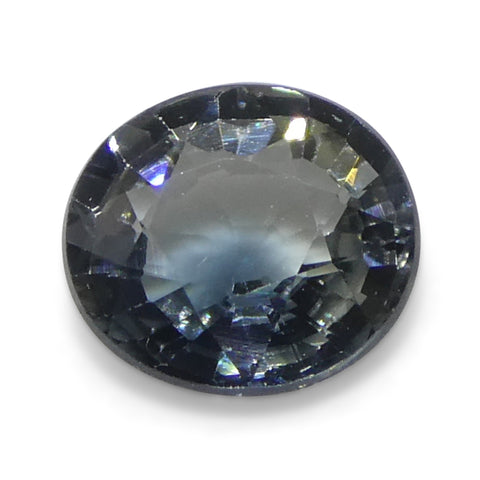 0.99ct Oval Teal Blue/White Parti-Colour Sapphire from Tanzania