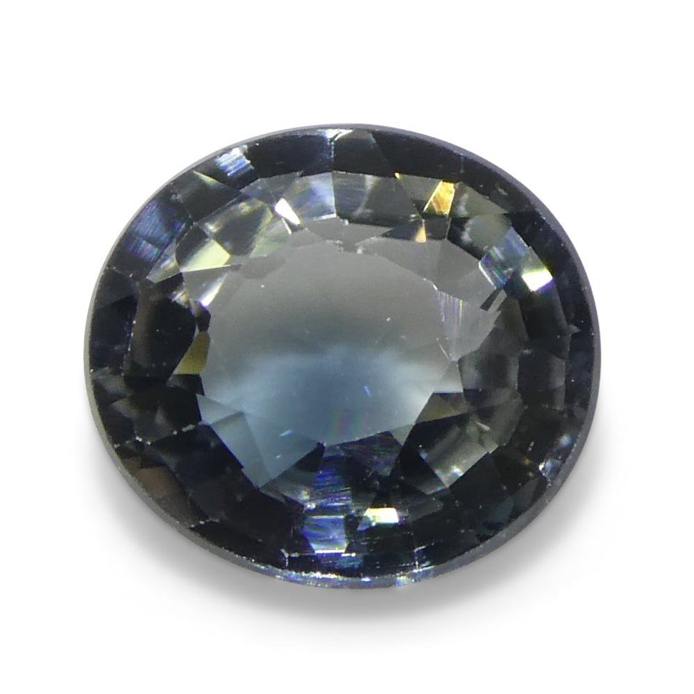 0.99ct Oval Teal Blue/White Parti-Colour Sapphire from Tanzania - Skyjems Wholesale Gemstones