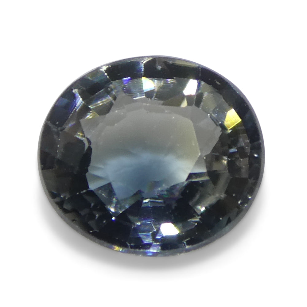 0.99ct Oval Teal Blue/White Parti-Colour Sapphire from Tanzania - Skyjems Wholesale Gemstones