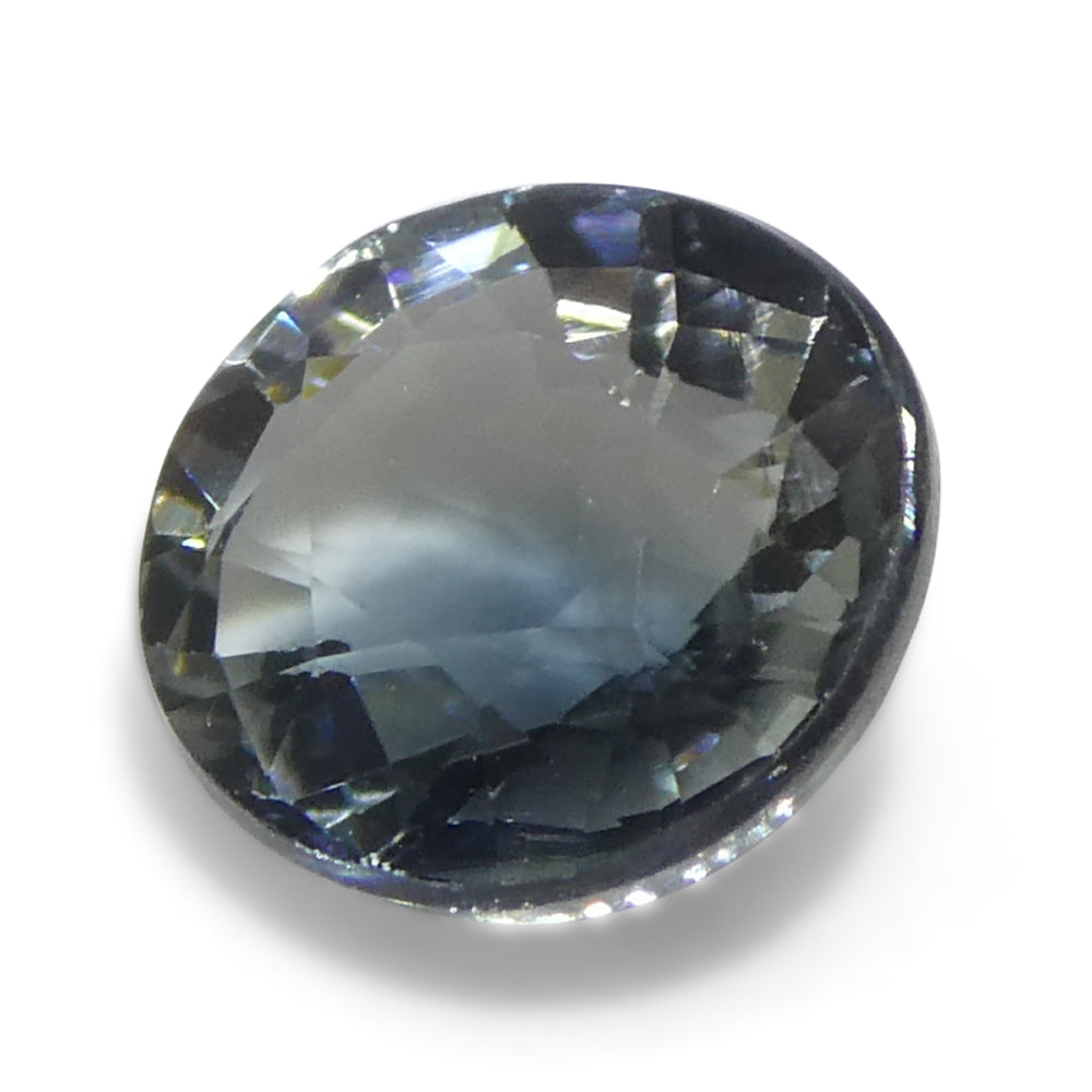 0.99ct Oval Teal Blue/White Parti-Colour Sapphire from Tanzania - Skyjems Wholesale Gemstones