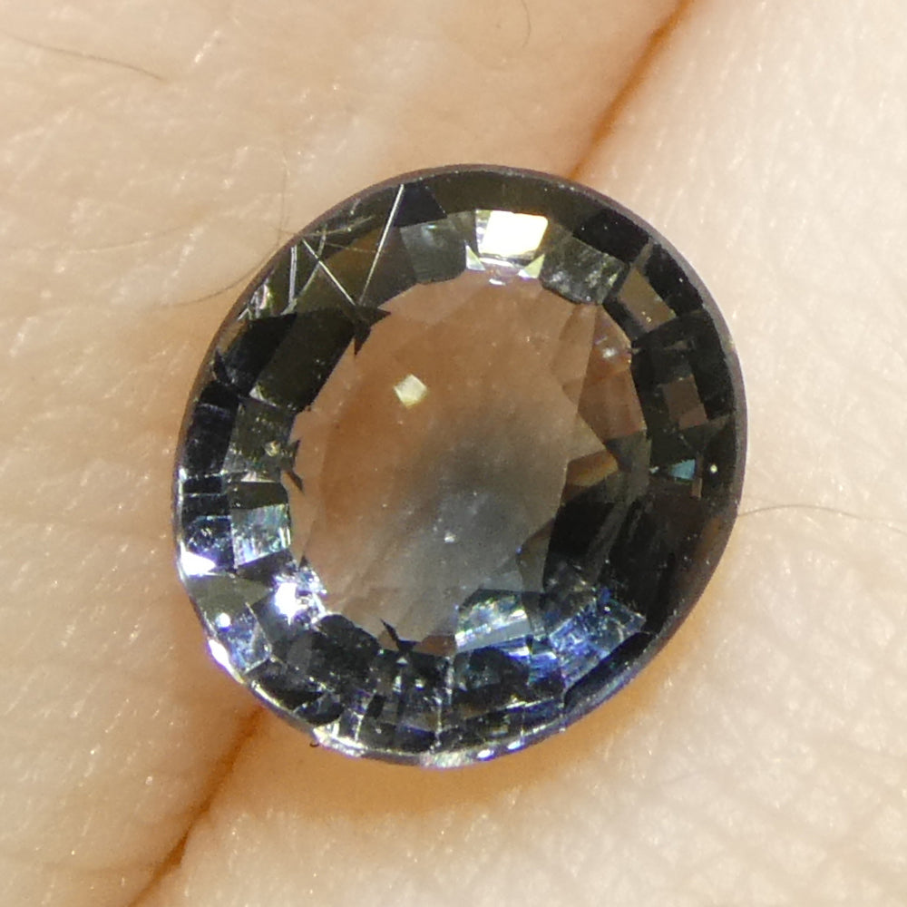 0.99ct Oval Teal Blue/White Parti-Colour Sapphire from Tanzania - Skyjems Wholesale Gemstones