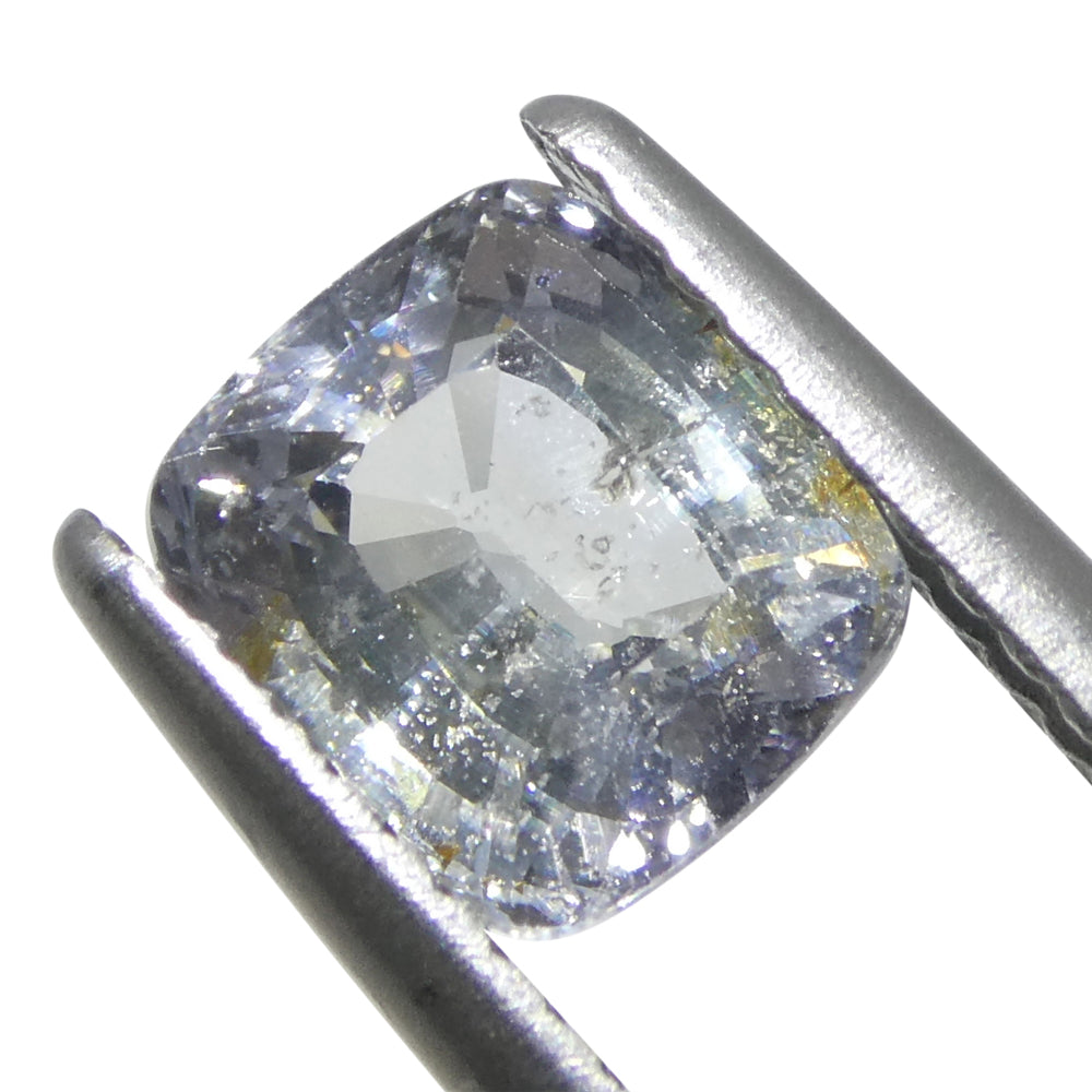 2.17ct Cushion Icy Blue Sapphire from Tanzania Unheated - Skyjems Wholesale Gemstones