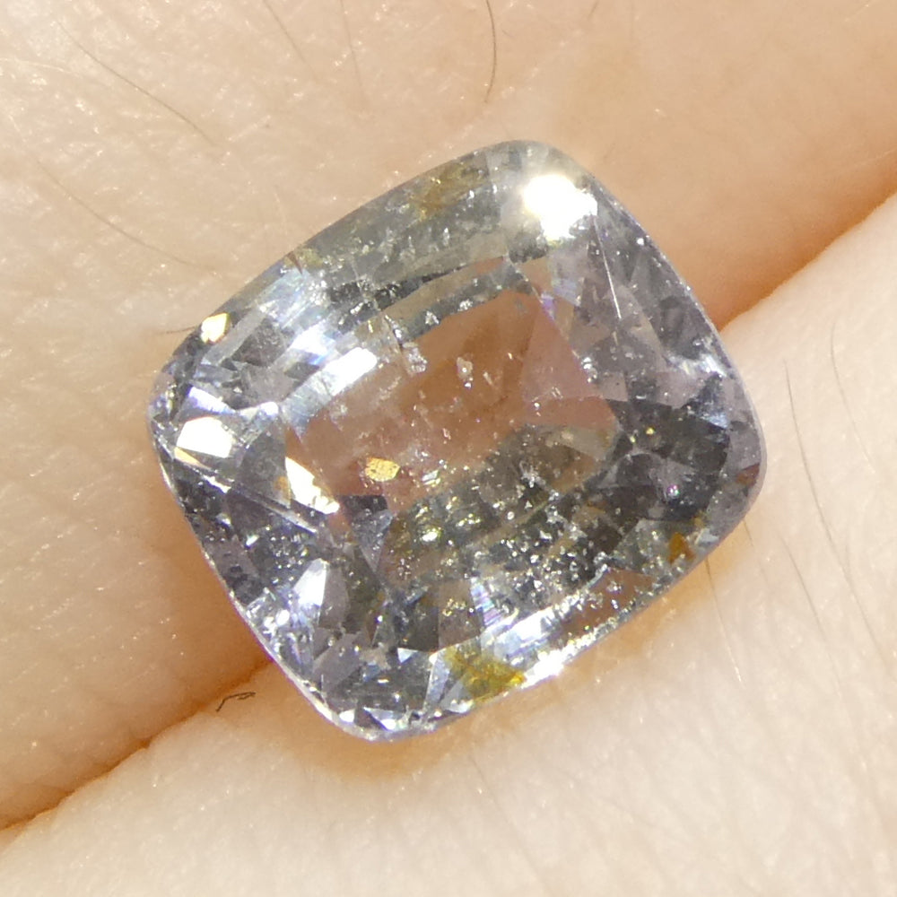 2.17ct Cushion Icy Blue Sapphire from Tanzania Unheated - Skyjems Wholesale Gemstones