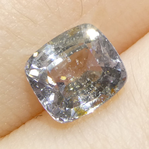 2.17ct Cushion Icy Blue Sapphire from Tanzania Unheated