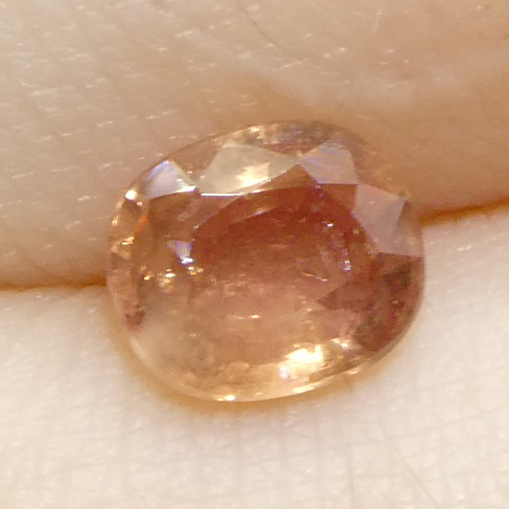 1.15ct Cushion Pinkish-Orange Sapphire from Tanzania Unheated - Skyjems Wholesale Gemstones