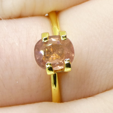 1.15ct Cushion Pinkish-Orange Sapphire from Tanzania Unheated