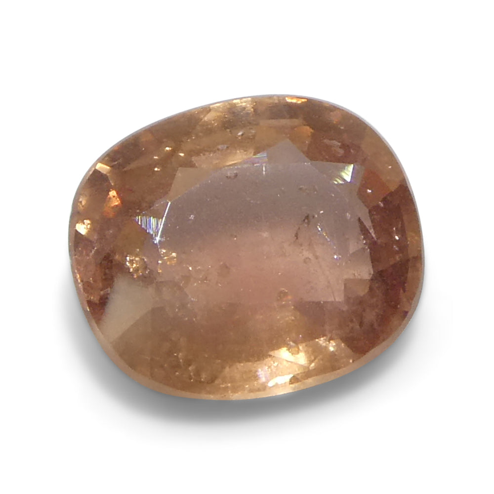 1.15ct Cushion Pinkish-Orange Sapphire from Tanzania Unheated - Skyjems Wholesale Gemstones